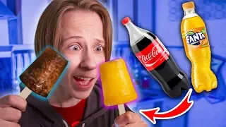 МОРОЖЕНОЕ ИЗ КОКА КОЛЫ, ФАНТЫ, СПРАЙТА // DIY Coca-Cola, Fanta, Sprite