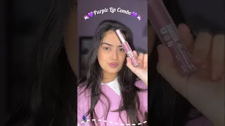 Cutest Purple Lip combo ever!💅🏻💜🥹 #lipcombo #purple #purplelipstick #viralvideo #shorts #foryou