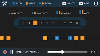 Can't Help Falling in Love with You - Harmonica Tab Tutorial Diatonic 10 Holes