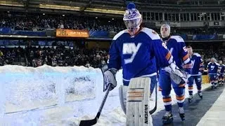 Rangers, Islanders Enter Yankee Stadium Rink