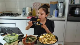 아침엔  비빔밥이지 ! 오이지나물비빔밥에 열무물김치먹방 실시간 Live Korean Food Bibimbap Mukbang eating show
