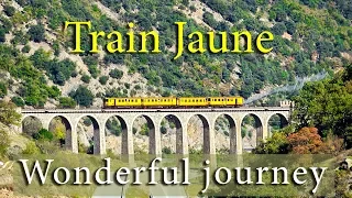 Wonderful journey on the Yellow Train in Pyrenees-Orientales, France | Train Jaune
