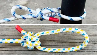 3 in 1 How to tie a beautiful rope knot. Knots you NEED TO KNOW