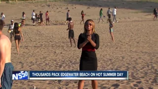 Clevelanders spent their Sunday at the beach