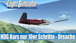 HDG Kurs/Steuerkurs nur in 10er Schritten - Ursache erklärt! ★ Microsoft FLIGHT SIMULATOR