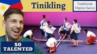 FILIPINO Tinikling Traditional DANCE | Talented Filipinos | American REACTION