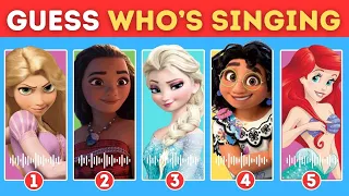 Guess Who's Singing 🎤🎶| Disney Song Quiz Challenge |  Moana, Elsa, Rapunzel, Mirabel