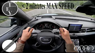 AUDI A8 Chauffeur package | NO LIMIT DRIVE HIGHWAY / AUTOBAHN | POV 4K 60fps TOP SPEED IN GERMANY