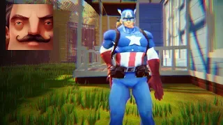 Hello Neighbor - New Neighbor Captain America Act 2 Trampoline - Hello Neighbor Mods
