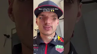 Max Verstappen using the Sloth Filter on TikTok 😭😂 #f1 #shorts #maxverstappen