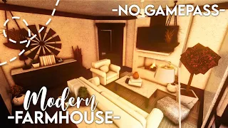 No Gamepass Autumn One Story Modern Farmhouse I Bloxburg Speedbuild and Tour - iTapixca