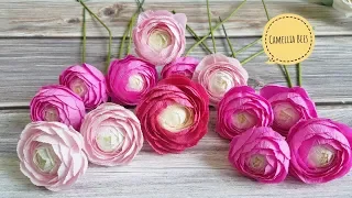 Paper Ranunculus flower How to make crepe paper flower