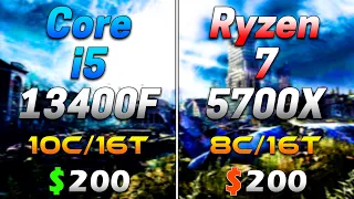 Core i5 13400F vs Ryzen 7 5700X | PC Gameplay Tested