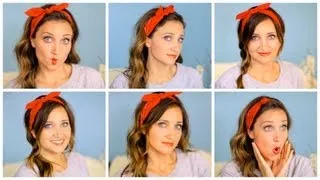 Six DIY 1-Minute Bandana Hairstyles | Cute Girls Hairstyles