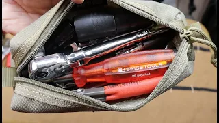 Mini Travel Toolkit: Starting with the small pouch and working out from there.