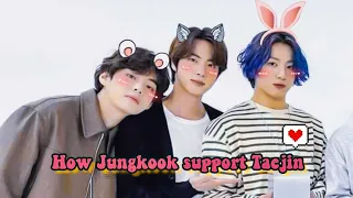 Taejin / JinV X Jungkook: How Jungkook supports Taejin