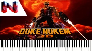 Duke Nukem 3D - Main Theme Grabbag Piano/Drum Cover | Synthesia