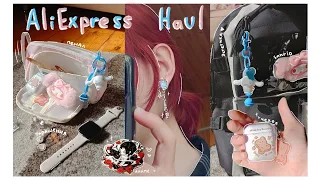 aesthetic AliExpress Haul📦☁️ // милые украшения и мелочь с Али✌🏻 распаковка || Anime & Sanrio ed.🌸🤍