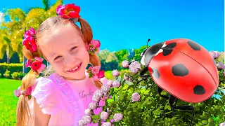 Nastya and dad are studying insects. Collection of videos for children