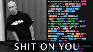 Eminem - Shit On You | Lyrics, Rhymes Highlighted