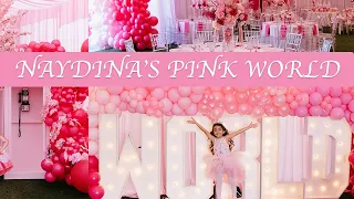 NAYDINA'S PINK WORLD: 6 year old Pink Birthday Party Set Up & Vlog