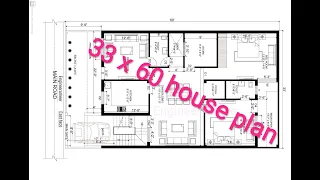 33 x 60 HOUSE PLAN 3BHK WITH CAR PARKING PUJA ROOM&GARDEN|| 33x60 HOME DESIGN || 33X60 घर का नक्शा