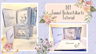 Karten basteln – DIY – Tunnel Hochzeitskarte in DIN A5 – Tutorial