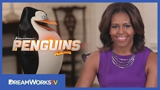 Michelle Obama Debriefs Penguins of Madagascar about Veterans | PENGUINS OF MADAGASCAR