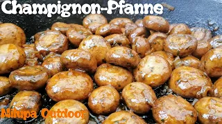 "Champignon-Pfanne" wie vom Weihnachtsmarkt, Knoblauchsoße, leckeres Rezept für die Winterzeit....