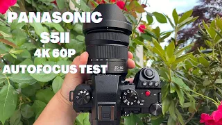 Panasonic S5ii - 4k 60p crop autofocus test