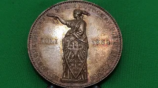 Гордость коллекции  талер 1862 Франкфурт стрелковый Taler thaler Frankfurt silver coins coin Germany