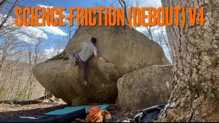 ⭐️ Science-friction V4 ✅ STONEBLEAU (Mont-Wright) 🇨🇦 Secteur de droite - Les poissons 🐡 Bouldering 🪨