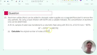 back titration essentials example