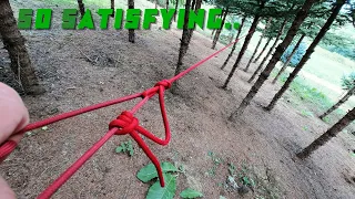 The Most Satisfying Way to Tension the Rope / Paracord - Mechanical Advantage Taut Line Hitch