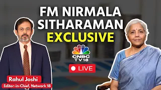 LIVE: FM Nirmala Sitharaman In Conversation With Rahul Joshi | Budget 2024 Live | CNBC TV18