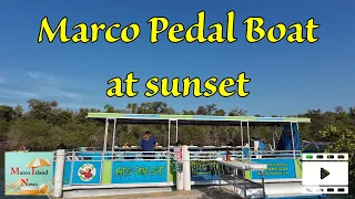 Marco Pedal Boat at sunset Marco Island Florida