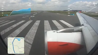 [GoPro GPS Info] Austrian Airbus A319 - Takeoff from Vienna Intl Airport - VIE