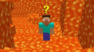 Minecraft but I told 100 Players Lava was rising.. but it was falling