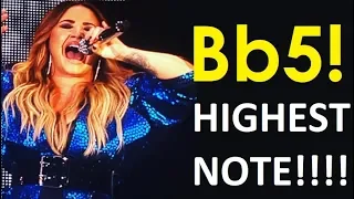 DEMI LOVATO HITTING Bb5 HER HIGHEST BELTED NOTE 3 times! | BEST VOCALS & HIGH NOTES #4