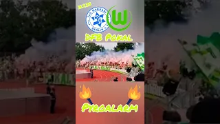 VfL Wolfsburg mit Pyro in Berlin vs. Tus Makkabi #choreotime #dfbpokal #wolfsburg