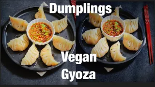 Vegan gyoza recipe/ potstickers recipe/ dumplings recipe /how to make gyoza