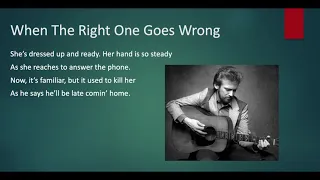 Keith Whitley - When The Right One Goes Wrong (Demo)