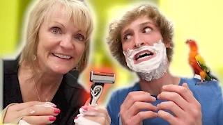 I LET MY MOM SHAVE MY FACE! (Bad Idea)