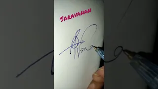 Signature of Saravanan.Comments your name for sign, like and subscribe.