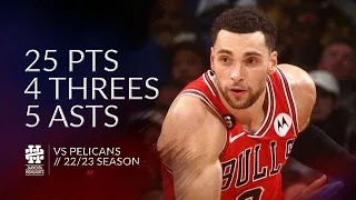 Zach LaVine 25 pts 4 threes 5 asts vs Pelicans 22/23 season