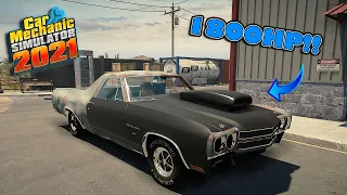 I PUT A 1800HP ENGINE IN RUSTED OUT EL CAMINO - Car Mechanic Simulator