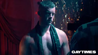 Russell Tovey serves serious looks behind the scenes at his Gay Times cover shoot