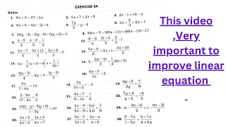 || linear equation questions | class 8