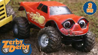 Muddy Racing Cars Adventure | Cartoons for Kids | Full Episodes | Zerby Derby