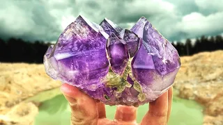 AMAZING Amethyst Crystal Machine Dig at the Jackson's Crossroads Mine | Hunting Gems & Minerals